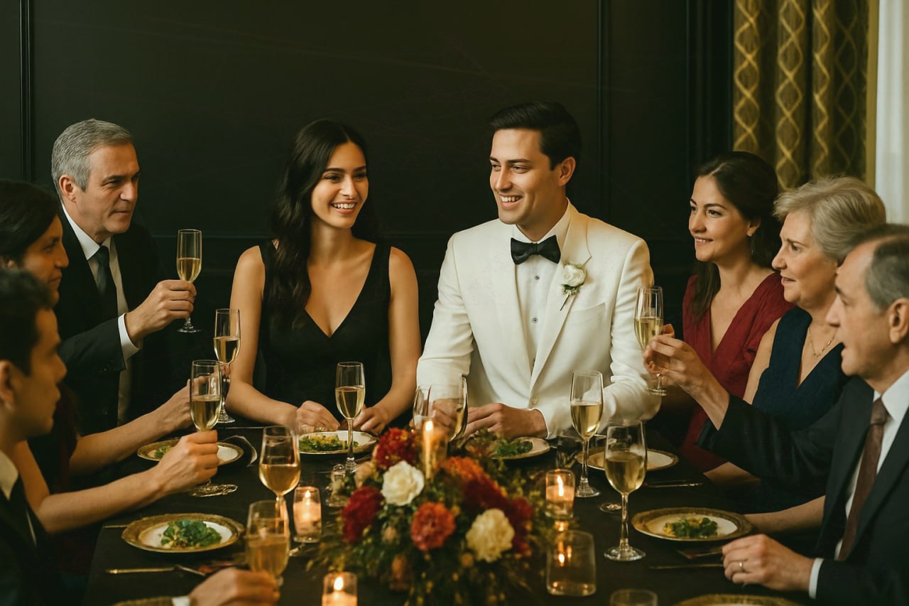 Plato de boda elegante